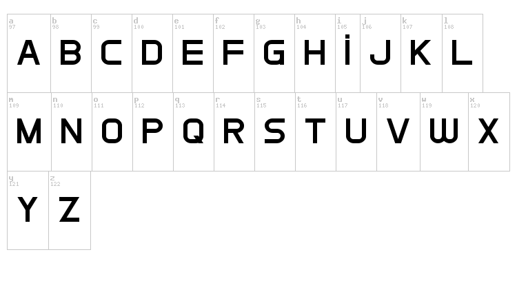 Cerena font map